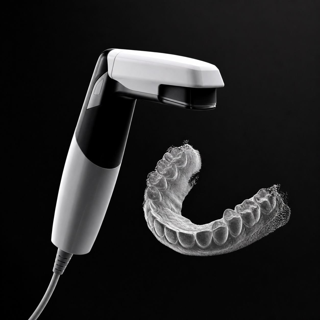 High-quality 3D render of intraoral scanning for the UWIMA workflow